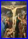 Large-19th-Century-Antique-Oil-Painting-On-Canvas-Religious-Jesus-Christ-Cross-01-stz