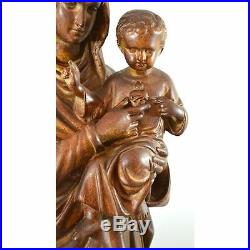 Large Antique Religious Plaster Statue Mary holding Baby Jesus