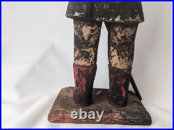 Large Antique Wooden Santo/Bulto Archangel San Miguel 15 Tall Religious Large Antique Wooden Santo/Bulto Archangel San Miguel 15 Tall Religious
