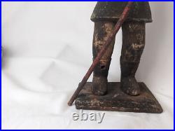 Large Antique Wooden Santo/Bulto Archangel San Miguel 15 Tall Religious Large Antique Wooden Santo/Bulto Archangel San Miguel 15 Tall Religious