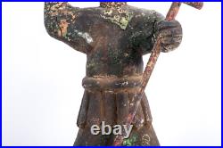 Large Antique Wooden Santo/Bulto Archangel San Miguel 15 Tall Religious Large Antique Wooden Santo/Bulto Archangel San Miguel 15 Tall Religious