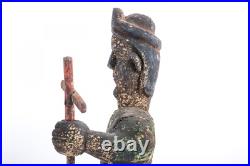 Large Antique Wooden Santo/Bulto Archangel San Miguel 15 Tall Religious Large Antique Wooden Santo/Bulto Archangel San Miguel 15 Tall Religious