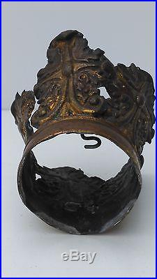Large, Antique religious French holy crown from large holy statue, Santos, Madonna