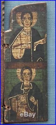 Large Authentic Antique Orthodox Icon Triptych 18th Century Greece