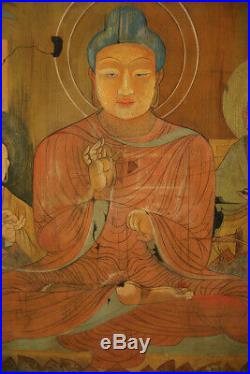 Large Impressive Antique Buddhist Art Tibetan Thangka painting