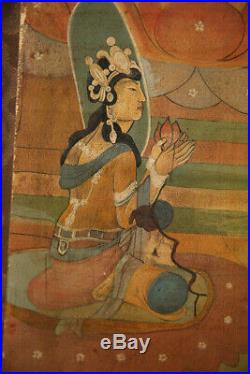 Large Impressive Antique Buddhist Art Tibetan Thangka painting