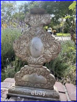 Large Italian Altar Style Wooden Candle Holder 16 High