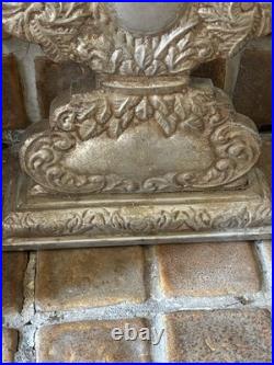 Large Italian Altar Style Wooden Candle Holder 16 High