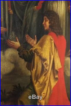 Large Oil on Panel Renaissance Adoration of the Lamb Durer Antique Oil Painting