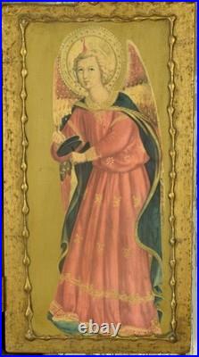Large Vintage Religious Wood Triptyque, Altar, Icon, Virgin Mary, Jesus, Angels Large Vintage Religious Wood Triptyque, Altar, Icon, Virgin Mary, Jesus, Angels