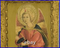 Large Vintage Religious Wood Triptyque, Altar, Icon, Virgin Mary, Jesus, Angels Large Vintage Religious Wood Triptyque, Altar, Icon, Virgin Mary, Jesus, Angels