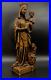 Large-antique-Chalkware-Religious-Madonna-statue-figurine-Flanders-lion-symbol-01-lbmi
