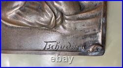 Large antique Tschudin religious Catholic onyx stone bronze wall font plaque Large antique Tschudin religious Catholic onyx stone bronze wall font plaque