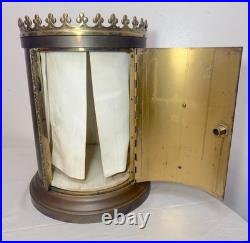 Large antique bronze religious Catholic church altar tabernacle offering box
