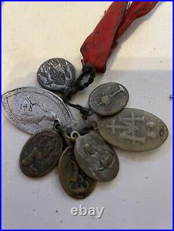 Late 1700s/1800s Antique scarce Catholic Saint religious pendant Lot