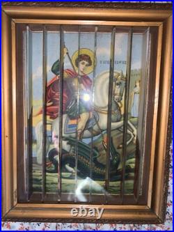 Lenticular Religious Jesus Three Sided Antique Picture