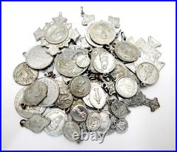 Lot Medals 50 Antique Medals Blessed Religious Medals Catholic Medals Aluminum