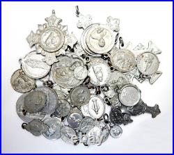 Lot Medals 50 Antique Medals Blessed Religious Medals Catholic Medals Aluminum