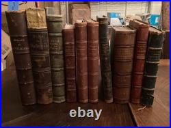 Lot Of 10 Antique 1854-1933 Franciscan Monastic Book Lot Decorative