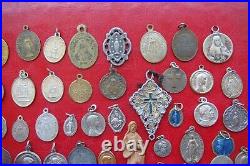 Lot Of 56 Pcs Different Saints Antique Religious Beautifully Detailed Rare Medal