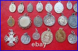 Lot Of 56 Pcs Different Saints Antique Religious Beautifully Detailed Rare Medal