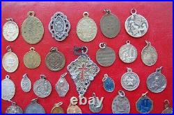 Lot Of 56 Pcs Different Saints Antique Religious Beautifully Detailed Rare Medal