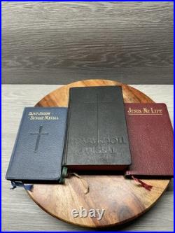 Lot Of VTG Catholic Books -Prayer Books -bible-Antique 1893 The Church At Home