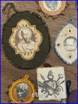 Lot Sacred Relics Reliquary Religious Art Miniature