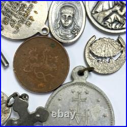 Lot of 26 Antique & Vintage Catholic Religious Medals & Items