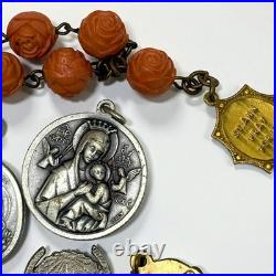 Lot of 26 Antique & Vintage Catholic Religious Medals & Items