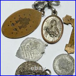 Lot of 26 Antique & Vintage Catholic Religious Medals & Items