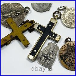 Lot of 26 Antique & Vintage Catholic Religious Medals & Items