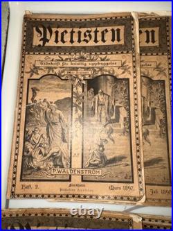 Lot of 27 Antique PIETISTEN Swedish Journals 1897-1907 P. Waldenstrom Rare