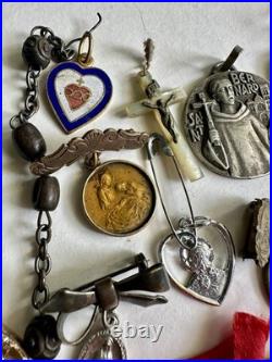 Lot of 30 Antique & Modern Catholic Religious Medals & Items