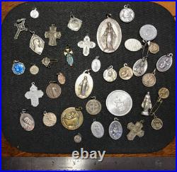 Lot of 37 Antique Religious Medals