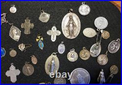 Lot of 37 Antique Religious Medals