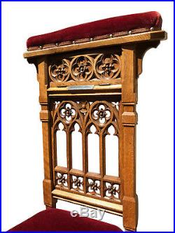 Lovely Antique Gothic Prayer Chair / Religious Kneeler, 1900-20's