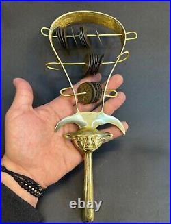Magic Brass sistrum of Hathor-An important religious symbol Ancient Egyptian BC