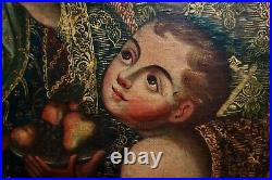 Magnificent Antique Spanish Colonial Painting Holy Family, Religious Art, Jesus