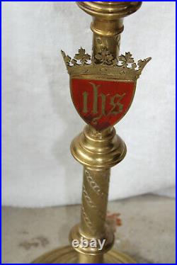 Majestical 52 Church Brass Copper Candelabra neo gothic rare religious