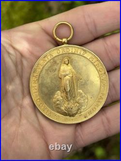 Medal Order Of The Capuchins & Catholic Religious & Gilded Bronze & 19th Century