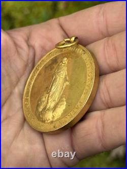 Medal Order Of The Capuchins & Catholic Religious & Gilded Bronze & 19th Century