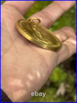 Medal Order Of The Capuchins & Catholic Religious & Gilded Bronze & 19th Century