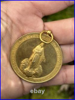 Medal Order Of The Capuchins & Catholic Religious & Gilded Bronze & 19th Century