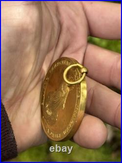 Medal Order Of The Capuchins & Catholic Religious & Gilded Bronze & 19th Century