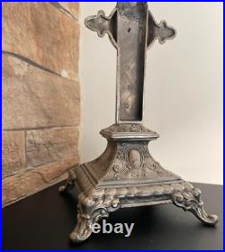 Metal Large Antique French crucifix Cross Religious Jesus Christ Church Jesus