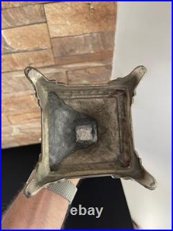 Metal Large Antique French crucifix Cross Religious Jesus Christ Church Jesus