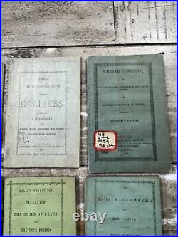 Mid 1800's Antique Methodist Religious Pamphlets, lot of 9