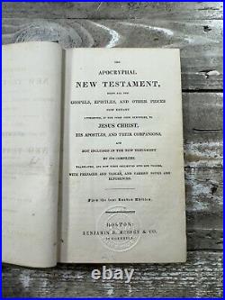 Mid 1800's Antique Religious Book The Apocryphal New Testament