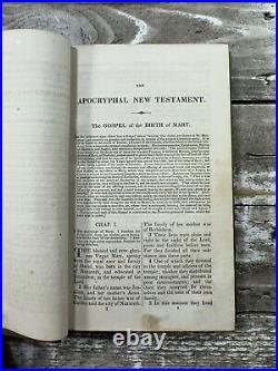 Mid 1800's Antique Religious Book The Apocryphal New Testament